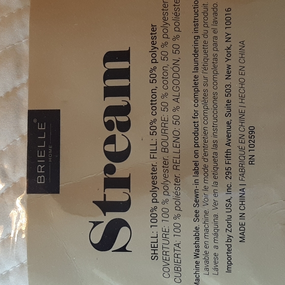 Brielle Stream Standard Pillow Shams Ivory (set of 2) - Picture 2 of 4